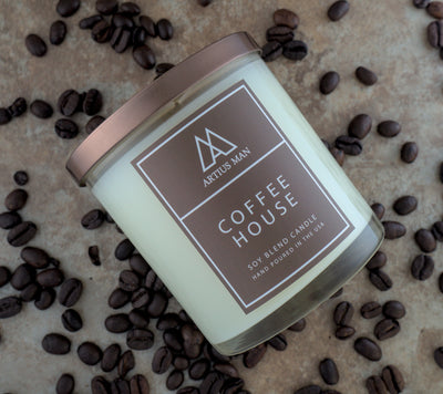 Coffee Scented Candle With Hints Of Vanilla & Hazelnut