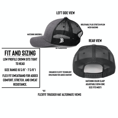 Artius Man Flexfit Trucker Snapback - Charcoal/Black