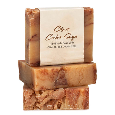 Image of Natural Bar Soap 3 Pack - Citrus Cedar Sage