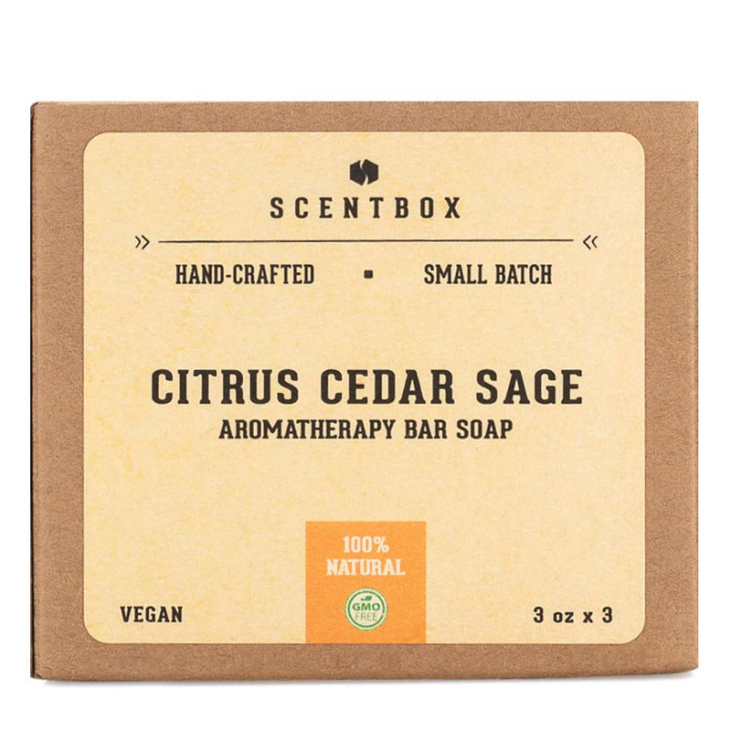 Image of Natural Bar Soap 3 Pack - Citrus Cedar Sage