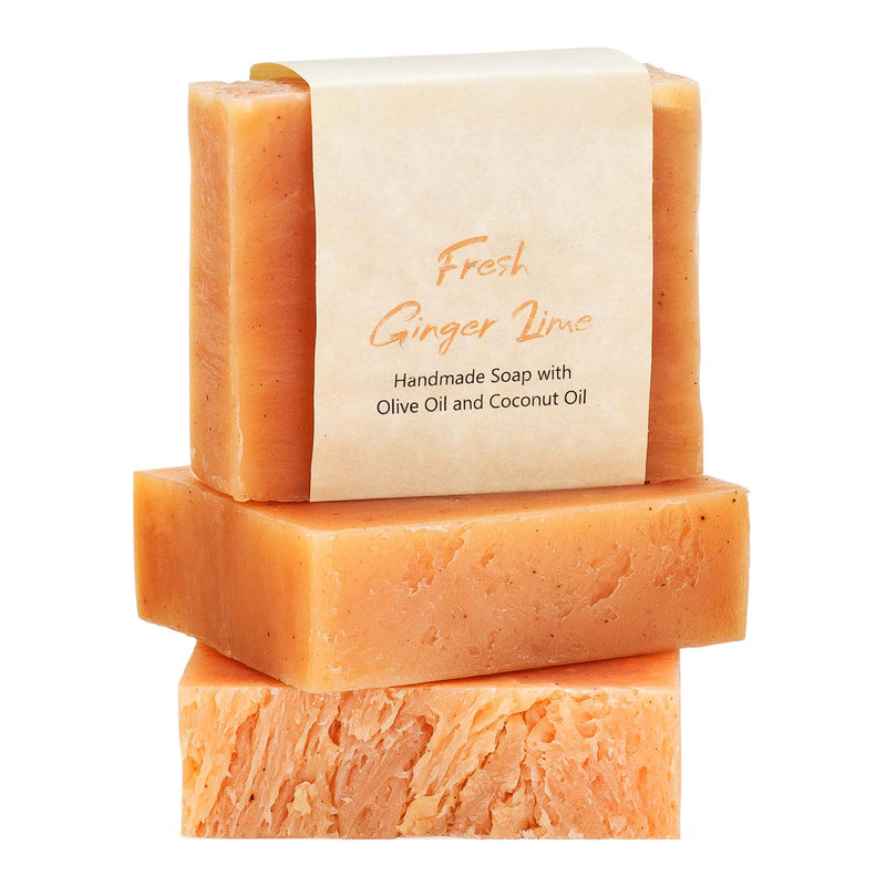 Image of Natural Bar Soap 3 Pack - Fresh Ginger Lime