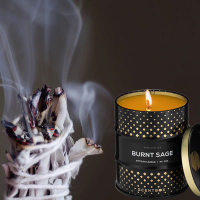 Image of Gold Diamond Candle - Burnt Sage