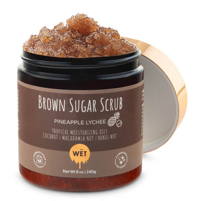 Image of Tropical Glo Brown Sugar Shimmer Scrub - Pineapple Lychee