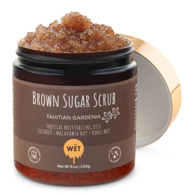 Image of Tropical Glo Brown Sugar Shimmer Scrub - Tahitian Gardenia